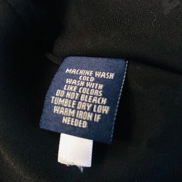 Chaps Women Skirt Tulip Mid Length Floral Print Black Romantic Fairy Grunge - Picture 7 of 7